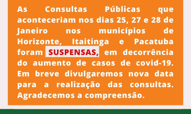 Suspensas Consultas Públicas para criação do Parque Estadual das Águas